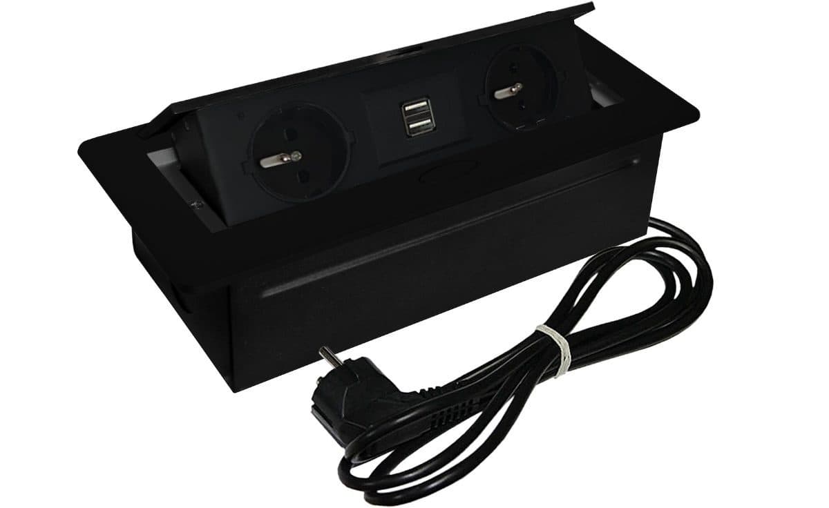 Zásuvkovnica PORT OVAL2 2x230V+2xUSB