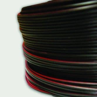 Kábel čierny s červeným pásikom 2x0,5mm2